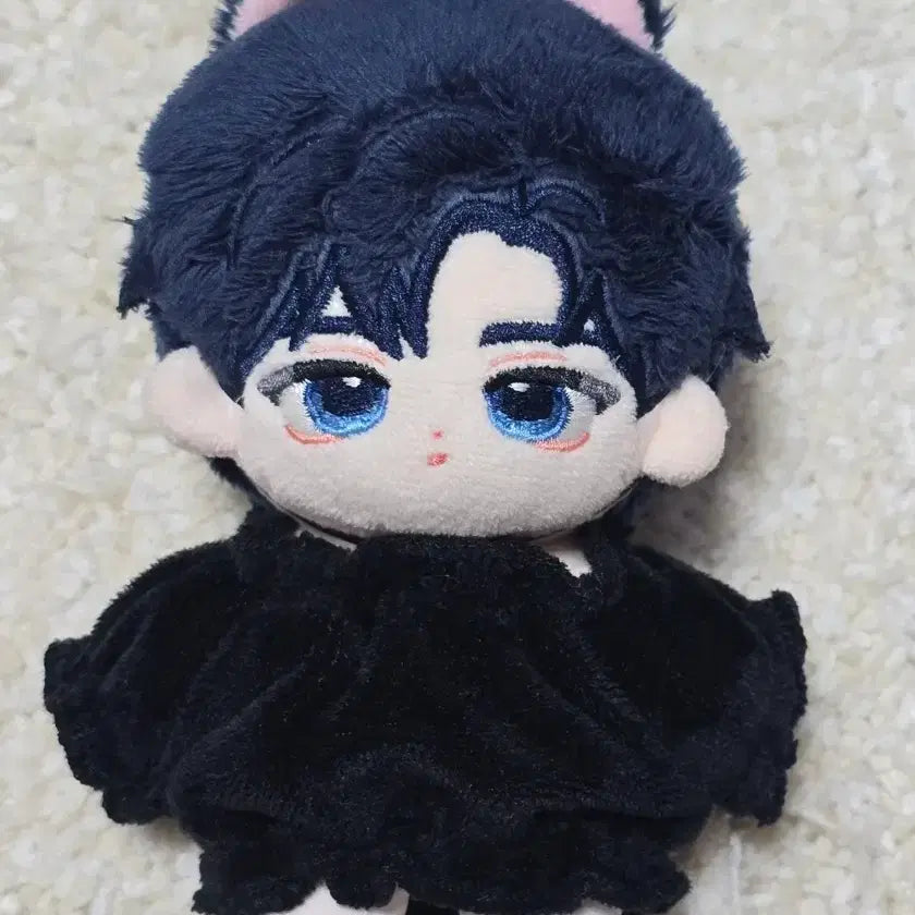 [BUNJANG] 10cm Doll Black Pleated Dress / 10cm 인형용 주름핏 원피스 블랙