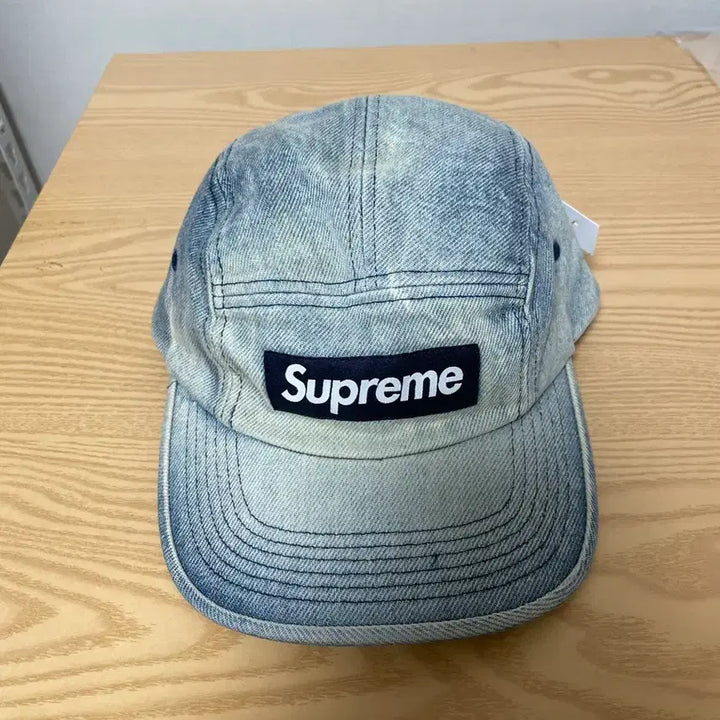 [BUNJANG] Supreme Washed Chino Camp Cap - Dirty Indigo / (새상품) 슈프림 워시드 치노 캠프캡 더티 인디고