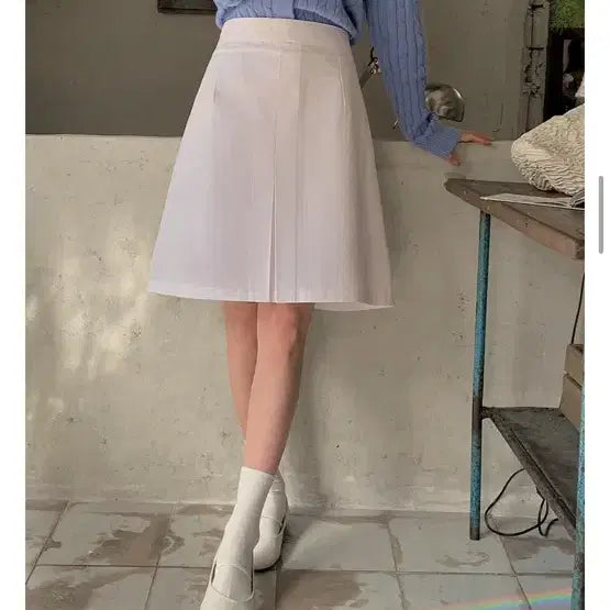 [SOLD OUT] 리리앤코 화이트 빅사이즈 미디스커트 4사이즈