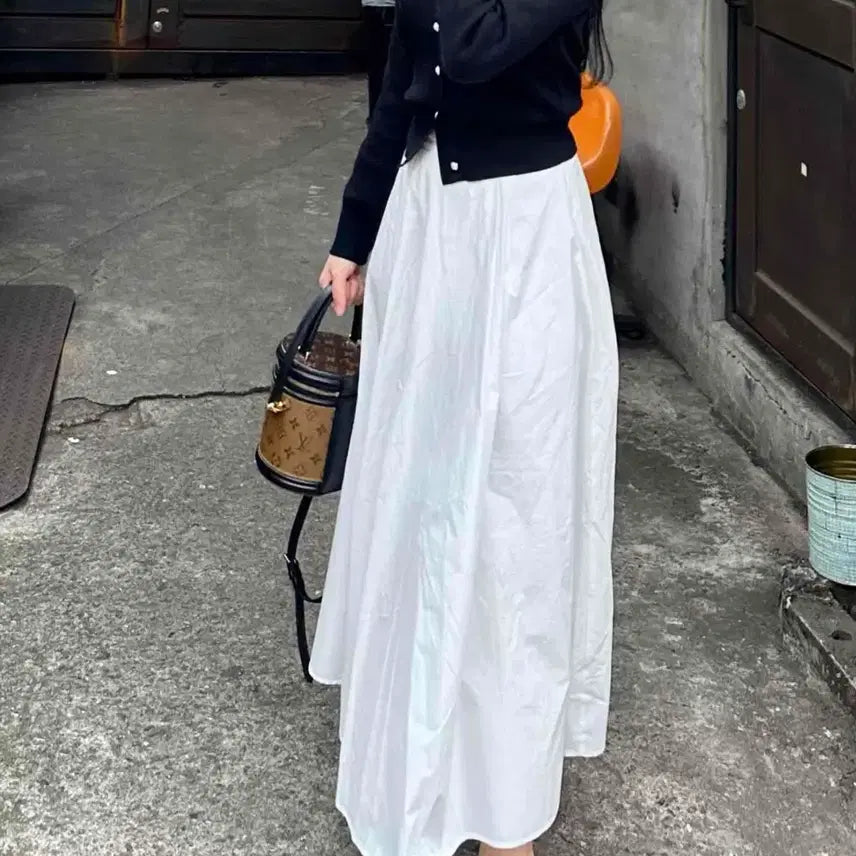 [BUNJANG] Kring Pin-tuck Long Skirt / [핏예쁜/체형커버/뒷밴딩] 크링 핀턱 롱 스커트