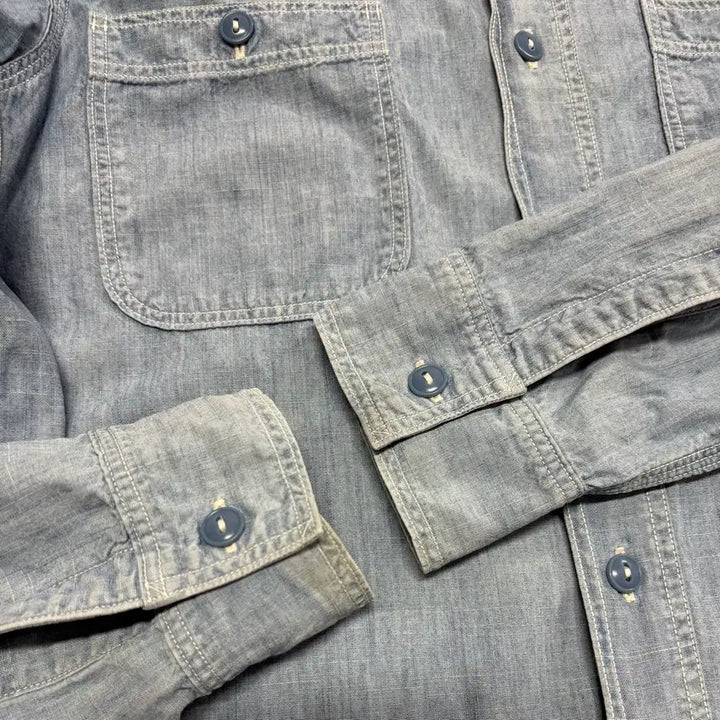[BUNJANG] Orslow Chambray Grunge Fading Work Shirt / 오어슬로우 샴브레이 그런지 페이딩 워크 셔츠 2