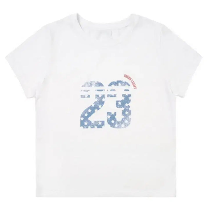 [BUNJANG] CITA Retro Star Number 23 White T-shirt / 씨타 레트로 스타 넘버 23 반팔 티셔츠 화이트
