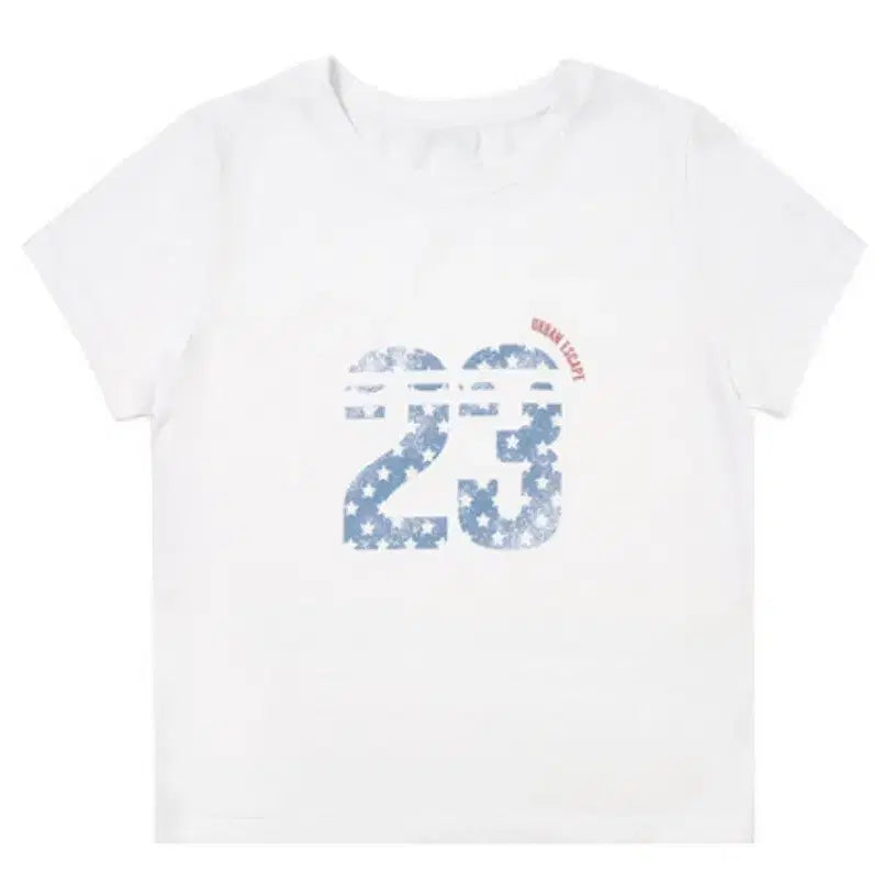[BUNJANG] CITA Retro Star Number 23 White T-shirt / 씨타 레트로 스타 넘버 23 반팔 티셔츠 화이트
