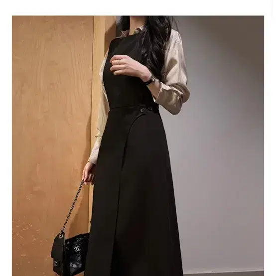 [BUNJANG] Slowand Made Classic Mood Flare Long Dress / 슬로우앤드_made.클래식 무드 플레어 롱 원피스