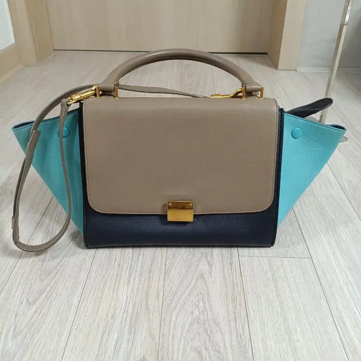 [BUNJANG] Celine Trapez Bag Multicolor 2-Way Tote Bag / (정품)셀린느 멀티컬러 트라페제 2-WAY 토드백