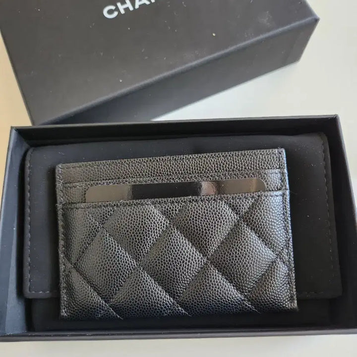 [BUNJANG] Chanel Caviar Card Wallet Black / 샤넬 캐비어 카드지갑 블랙