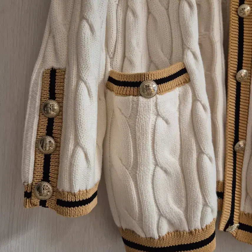 [BUNJANG] System Cable Knit Cardigan / 시스템 케이블 가디건