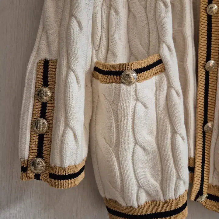 [BUNJANG] System Cable Knit Cardigan / 시스템 케이블 가디건