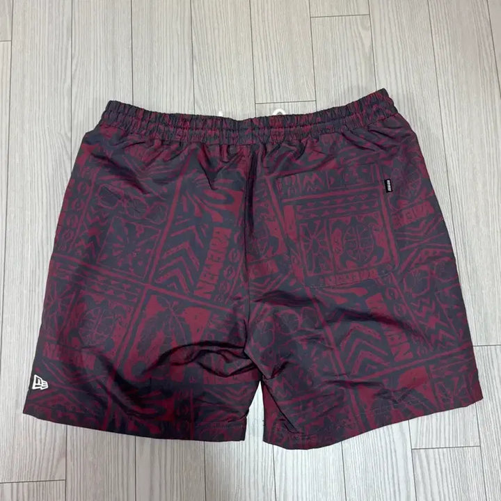 [BUNJANG] New Era 2XL Burgundy Patterned Shorts / 뉴에라 숏팬츠 2xl 상태s 밴딩허리끈 색감굿