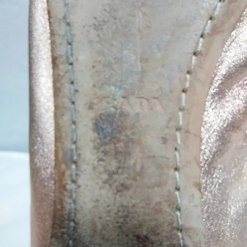 [BUNJANG] Prada Rose Gold Flat Shoes / 프라다정품로즈골드플랫슈즈