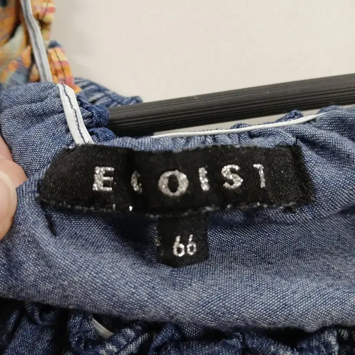 [BUNJANG] Egoist Floral Print Denim Long Dress / 에고이스트 플라워 프린팅 데님 롱 원피스