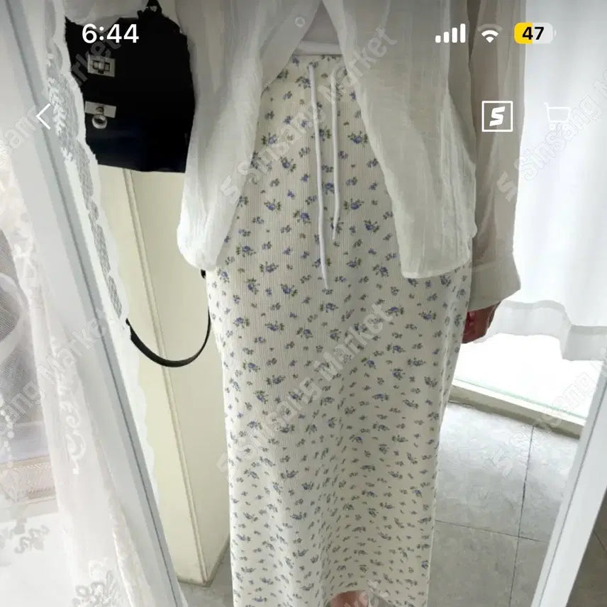 [SOLD OUT] 플라워 패턴 꽃무늬 롱스커트