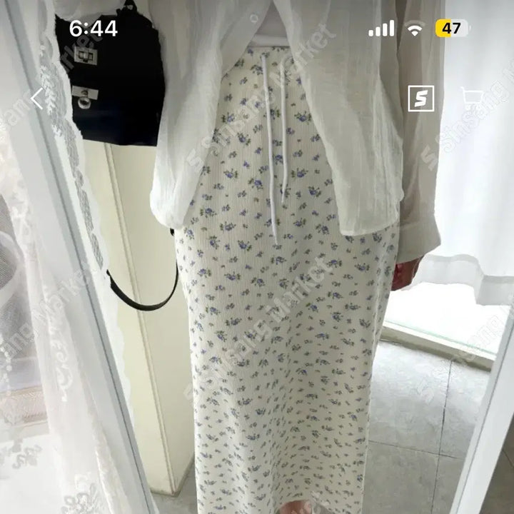 [SOLD OUT] 플라워 패턴 꽃무늬 롱스커트