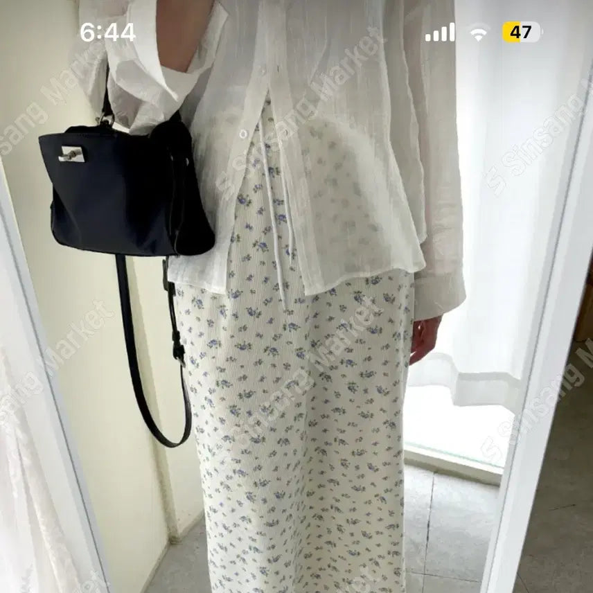 [SOLD OUT] 플라워 패턴 꽃무늬 롱스커트