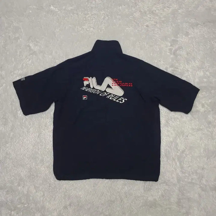 [BUNJANG] Fila Navy Zip-Up Windbreaker 100 / 휠라 집업 바람막이 100
