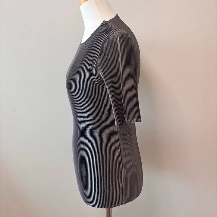 [BUNJANG] Pleats Gray Silver Jacket Set / 플리츠 그레이 은갈치 자켓 세트