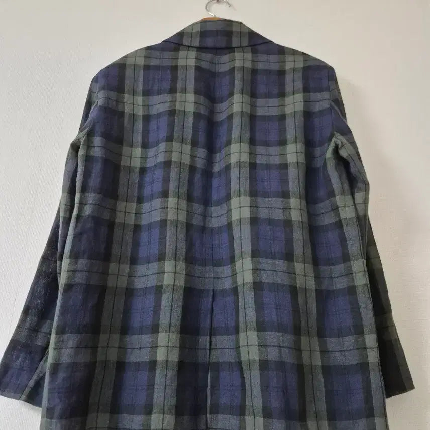 [BUNJANG] Studio Tomboy Linen Check Blazer Jacket / [스튜디오 톰보이]린넨 체크 블레이저 자켓