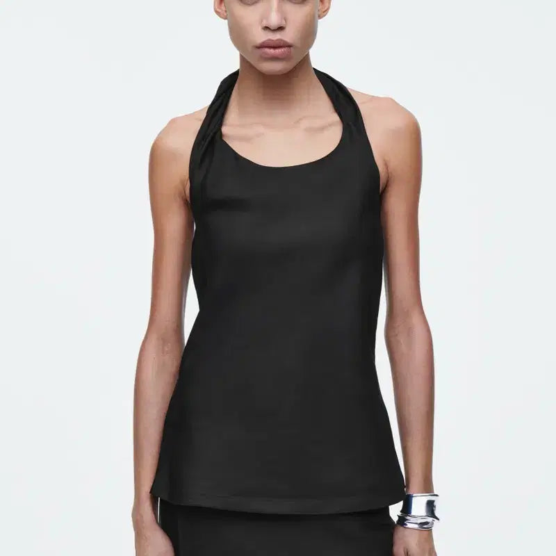 [BUNJANG] COS Black Halter Neck Sleeveless Top / (세제품) COS 블랙 홀터넥 민소매 탑