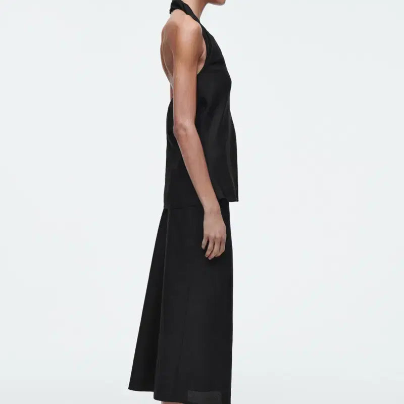 [BUNJANG] COS Black Halter Neck Sleeveless Top / (세제품) COS 블랙 홀터넥 민소매 탑