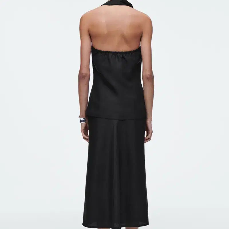 [BUNJANG] COS Black Halter Neck Sleeveless Top / (세제품) COS 블랙 홀터넥 민소매 탑