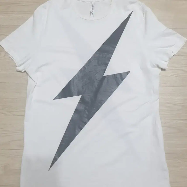 [BUNJANG] Neil Barrett Lightning Print T-shirt White / 닐바렛 번개 프린팅 반팔 티셔츠 화이트