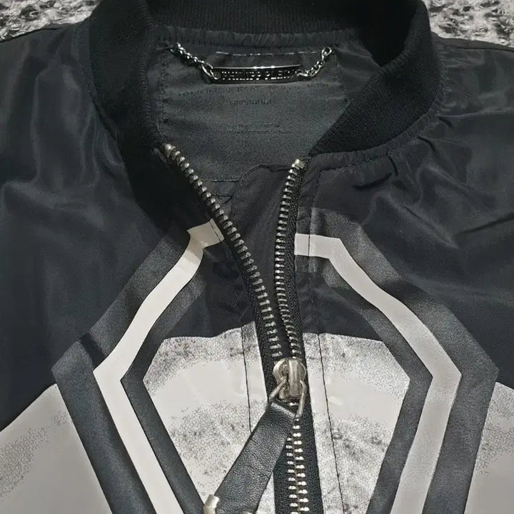 [BUNJANG] Philipp Plein Skull Printed Bomber Jacket / 필립플레인 블랙 스컬 프린팅 봄버 자켓