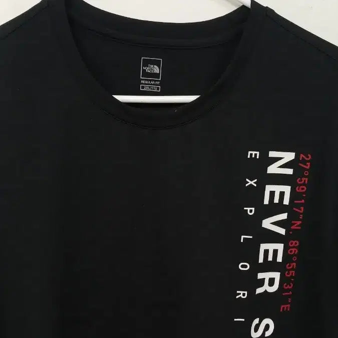 [SOLD OUT] 노스페이스 검정 반팔티 Never Stop Exploring
