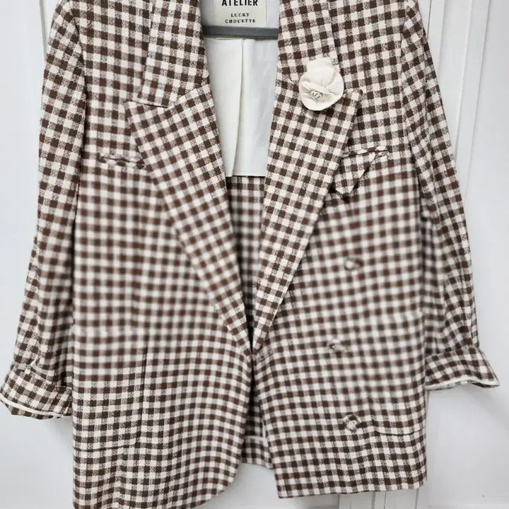 [SOLD OUT] 럭키 아뜰리에 체크 자켓