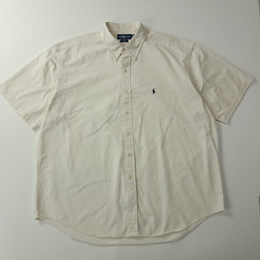 [SOLD OUT] CK406 2XL 폴로 90s 블레이크 네츄럴 화이트 반팔 셔츠 남방