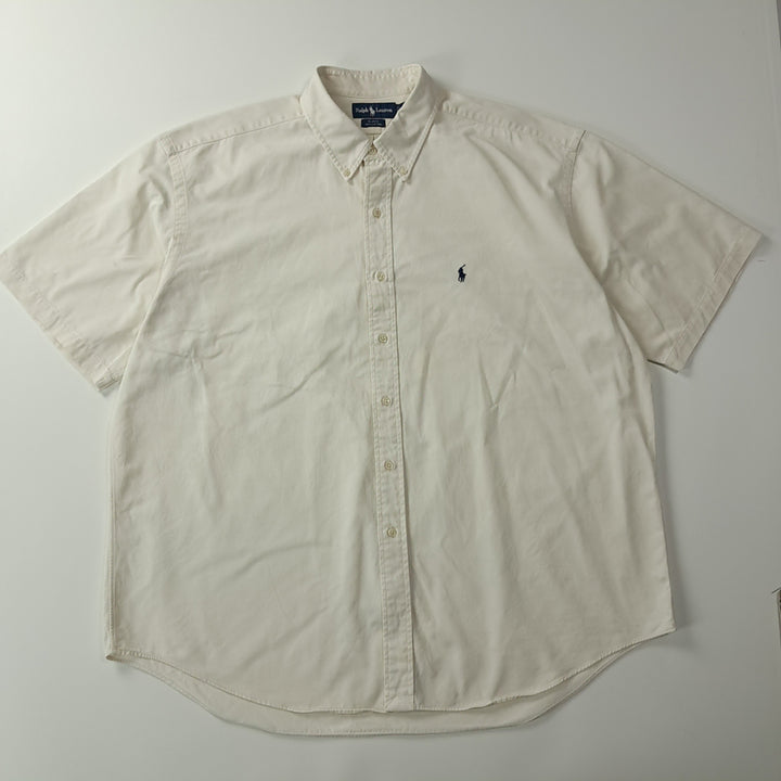 [SOLD OUT] CK406 2XL 폴로 90s 블레이크 네츄럴 화이트 반팔 셔츠 남방