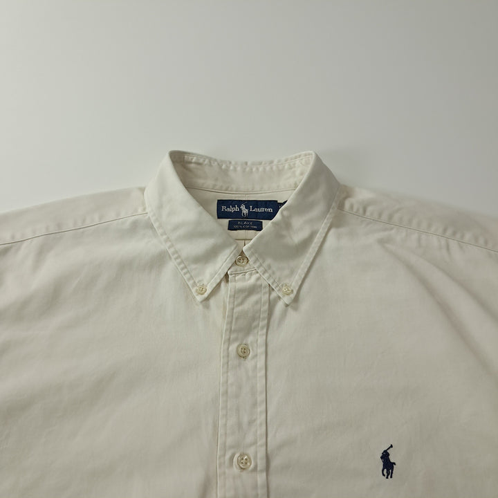 [SOLD OUT] CK406 2XL 폴로 90s 블레이크 네츄럴 화이트 반팔 셔츠 남방