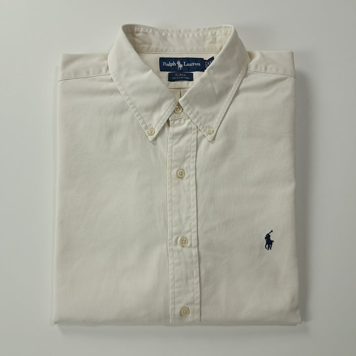[SOLD OUT] CK406 2XL 폴로 90s 블레이크 네츄럴 화이트 반팔 셔츠 남방
