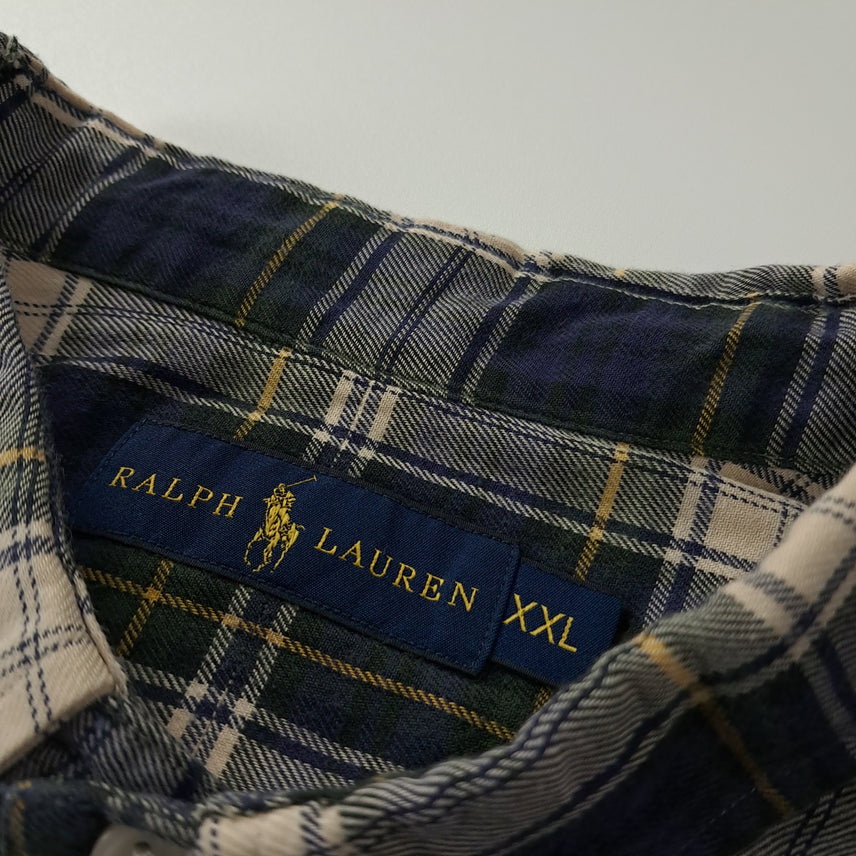 [SOLD OUT] CK407 2XL 폴로 90s 클래식 타탄체크 네이비 셔츠 남방