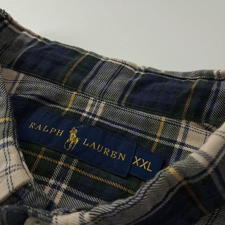 [SOLD OUT] CK407 2XL 폴로 90s 클래식 타탄체크 네이비 셔츠 남방