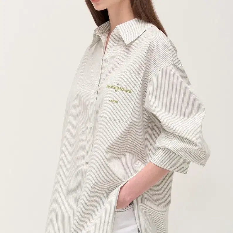 [BUNJANG] Time Lace-Up Oversized Shirt / 타임 백레이스업 오버사이즈셔츠