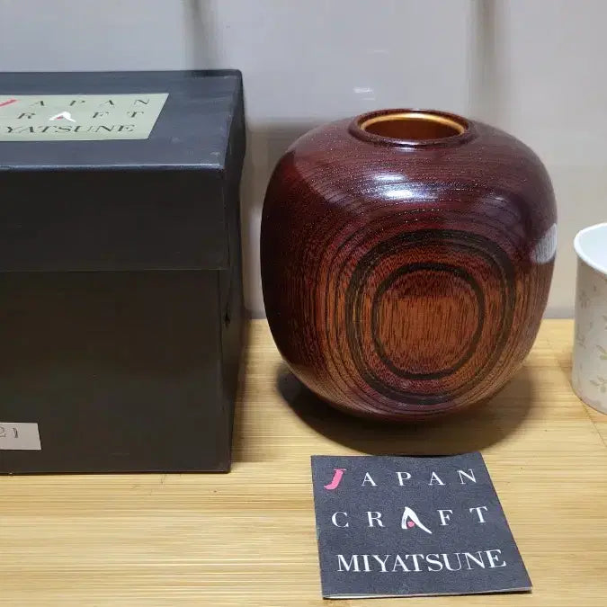 [BUNJANG] Miyatsune Wooden Art Sculpture Vase / 일본 현대미술 목공예장인 MIYATSUNE 예술작품, 인테리어 장식품