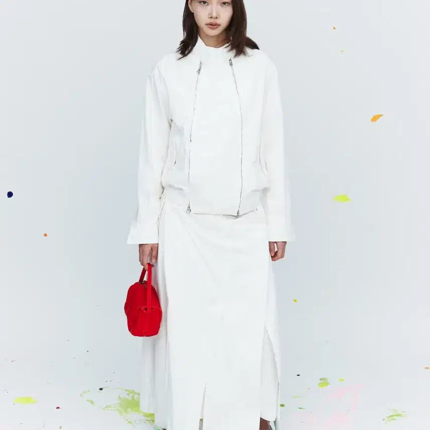 [SOLD OUT] 누마레ee DOUBLE WAIST SKIRT WHITE S