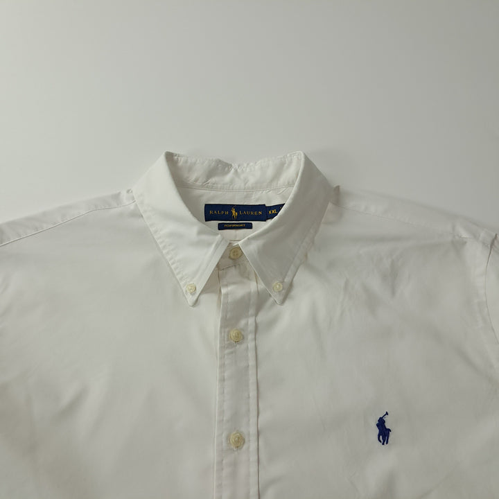 [SOLD OUT] CK409 XL 폴로 퍼포먼스 블루포니 화이트 셔츠 남방