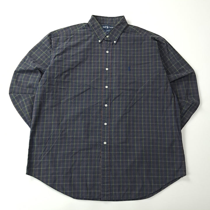 [BUNJANG] CK410 XL 폴로 90s 홍콩판 모던 타탄체크 셔츠 남방 / CK410 XL 폴로 90s 홍콩판 모던 타탄체크 셔츠 남방