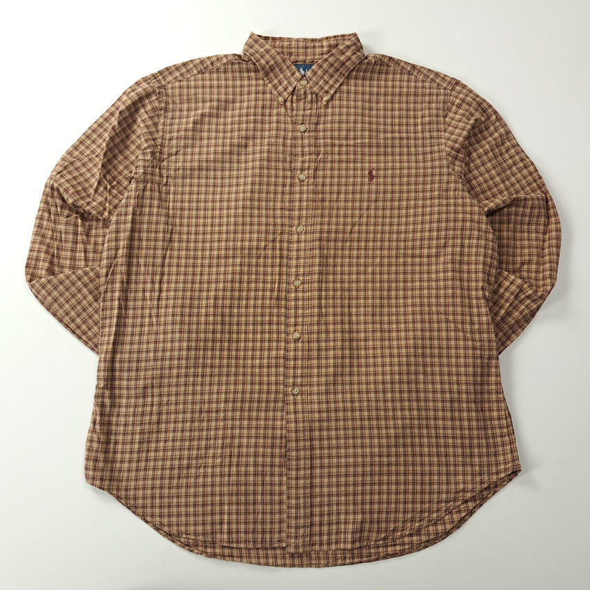 [BUNJANG] CK411 XL 폴로 00s 타터솔체크 클래식 프레피 셔츠 남방 / CK411 XL 폴로 00s 타터솔체크 클래식 프레피 셔츠 남방