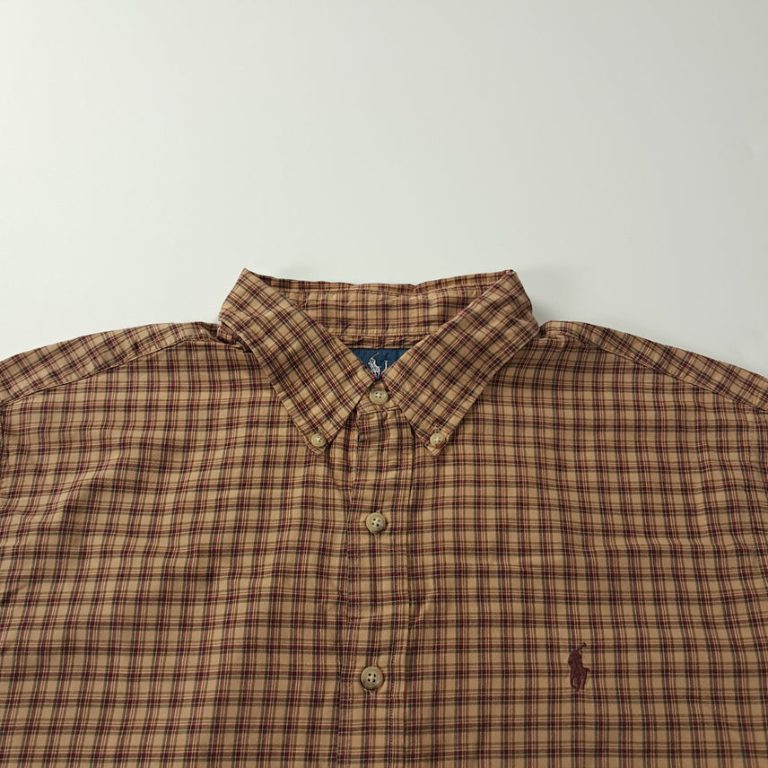 [BUNJANG] CK411 XL 폴로 00s 타터솔체크 클래식 프레피 셔츠 남방 / CK411 XL 폴로 00s 타터솔체크 클래식 프레피 셔츠 남방