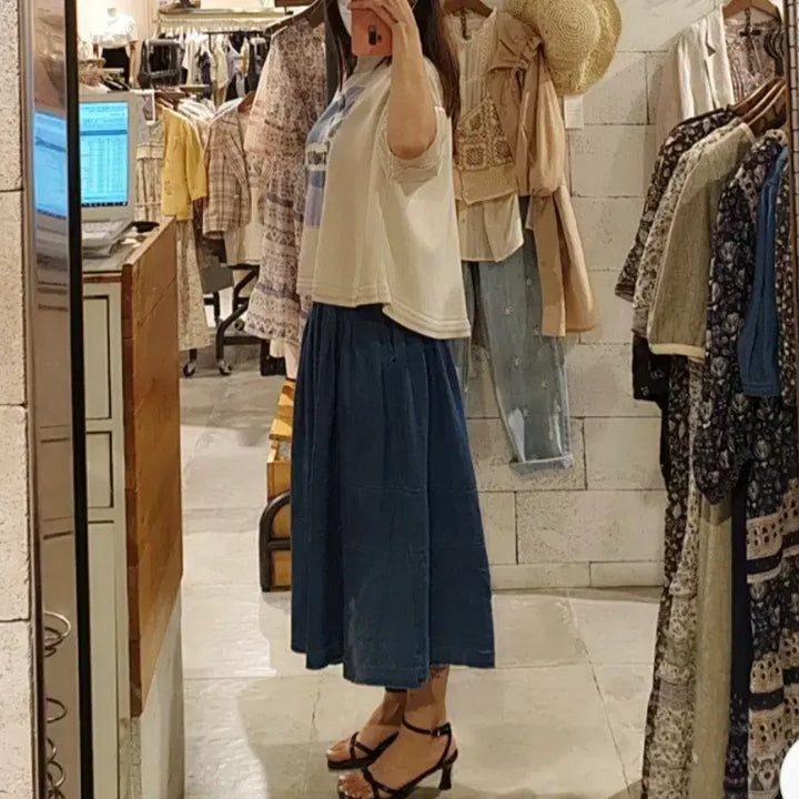 [BUNJANG] 새옷 M 플러워 페인트 인타샤 니트 오버핏 반팔티 써스데이아일랜드 / 새옷 M 플러워 페인트 인타샤 니트 오버핏 반팔티 써스데이아일랜드