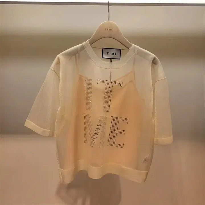 [BUNJANG] (@땡처리)타/임 여성 매쉬 시스루 티셔츠 / (@땡처리)타/임 여성 매쉬 시스루 티셔츠