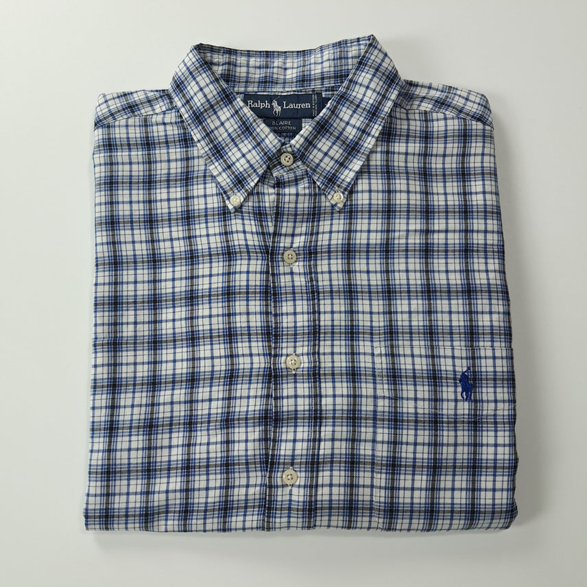 [SOLD OUT] CK413 XL 폴로 90s 미국판 블레어 플래드 체크 셔츠 남방