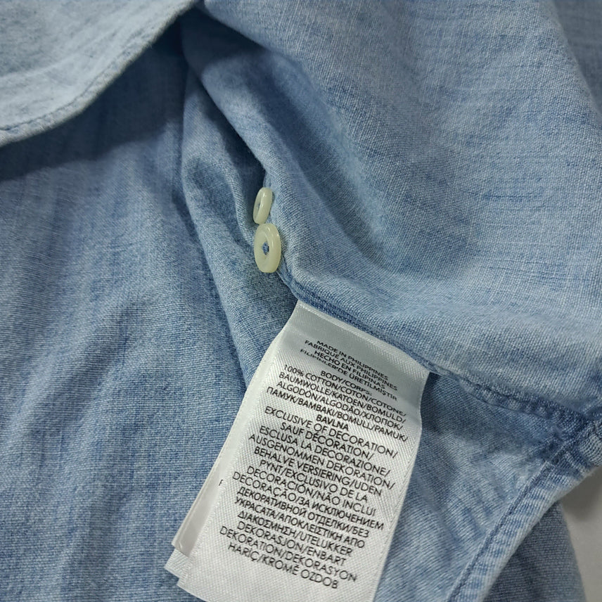 [BUNJANG] CK416 XL 폴로 00s 샴브레이 라이트블루 반팔 셔츠 남방 / CK416 XL 폴로 00s 샴브레이 라이트블루 반팔 셔츠 남방