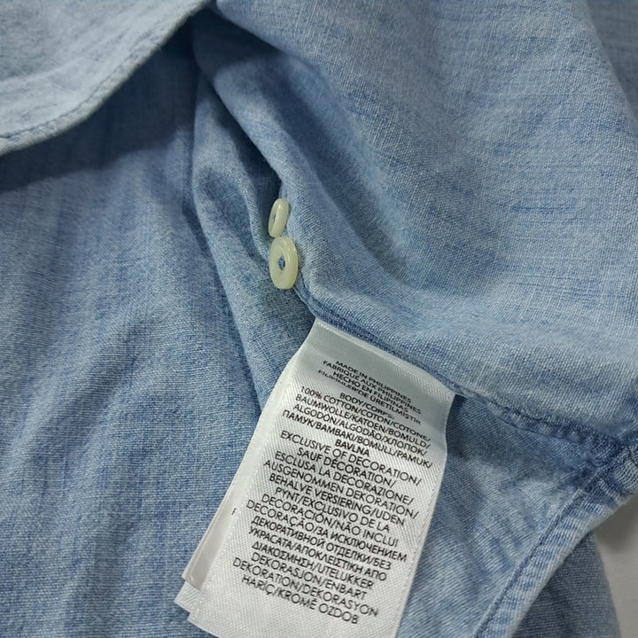 [BUNJANG] CK416 XL 폴로 00s 샴브레이 라이트블루 반팔 셔츠 남방 / CK416 XL 폴로 00s 샴브레이 라이트블루 반팔 셔츠 남방