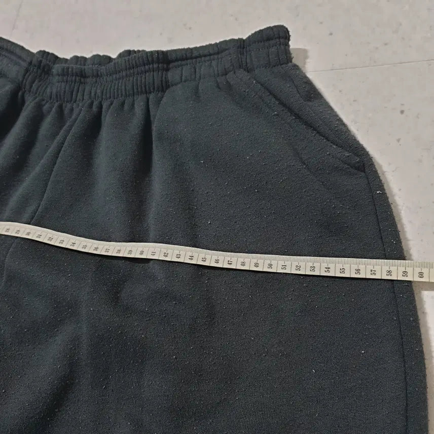 [BUNJANG] Unisex Gray Fleece-Lined Training Pants / 공용 바지 30-31 (진회색) 고무줄 트레이닝 기모 여성 남성 츄리닝