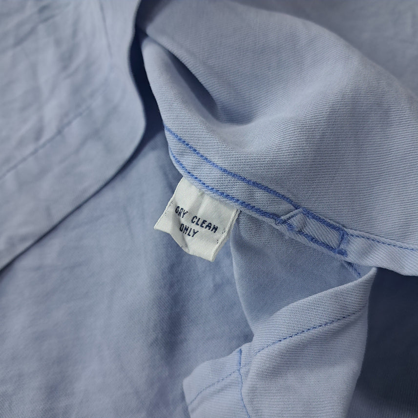 [BUNJANG] CK417 2XL 폴로 90s 박스핏 실크 스카이블루 반팔 셔츠 남방 / CK417 2XL 폴로 90s 박스핏 실크 스카이블루 반팔 셔츠 남방