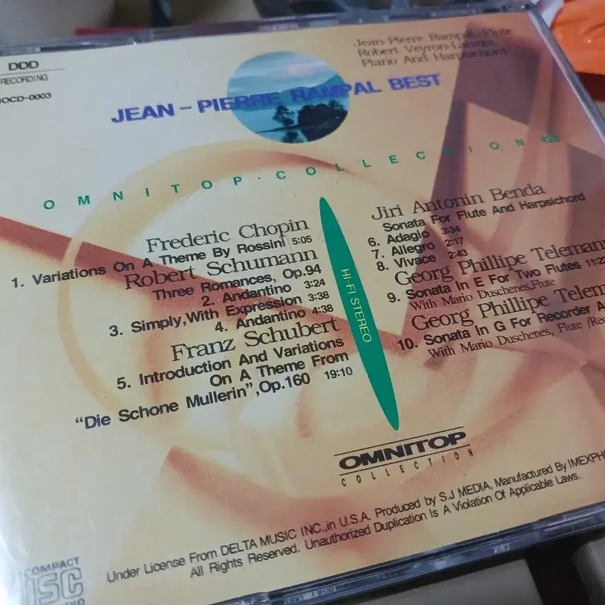[BUNJANG] 장 피에르 랑팔의 명곡들을 담은 옴니탑 컬렉션 CD입니다. 미국반 / 장 피에르 랑팔의 명곡들을 담은 옴니탑 컬렉션 CD입니다. 미국반