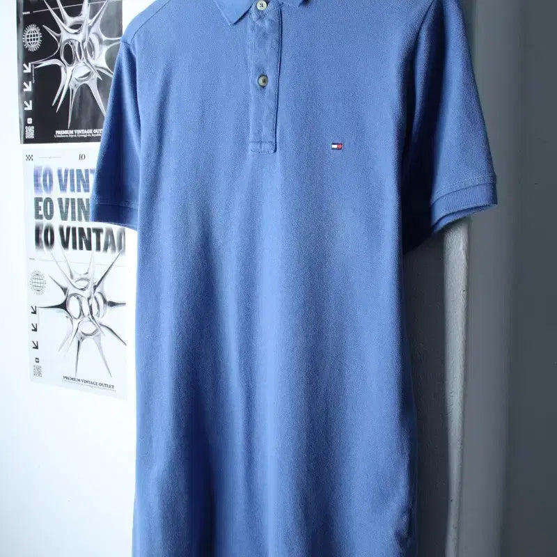 [BUNJANG] Tommy Hilfiger Short Sleeve Polo Shirt Light Blue / (S-L) 타미힐피거 반팔 카라 티셔츠 작은사용감 연블루-185C8